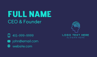 Human Brain Psychology Business Card Design