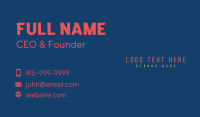 Neon Cyber Wordmark Business Card Design