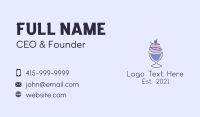 Ice Cream Sundae Monoline Business Card