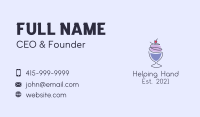 Ice Cream Sundae Monoline Business Card