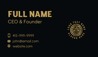 Golden Coin Letter A Business Card Design