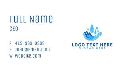 Hand Wash Sanitation Business Card Image Preview