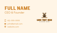 Farmer Windmill Flour Business Card