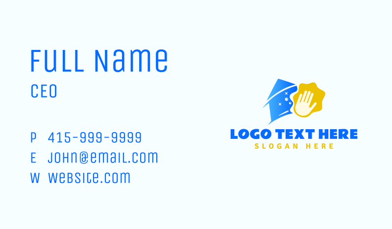 Cleaning Service Business Card example 3