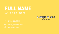 Yellow White Text Font Business Card Image Preview