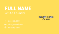 Yellow White Text Font Business Card Image Preview