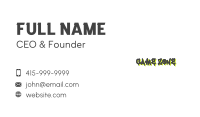 Hiphop Graphic Wordmark Business Card