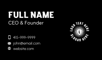 Grunge Letter Shield Business Card