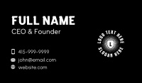 Grunge Letter Shield Business Card Design