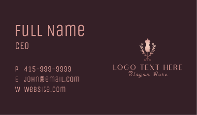 Dainty Floral Mannequin Business Card