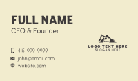 Industrial Construction Excavator Business Card