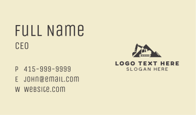 Industrial Construction Excavator Business Card