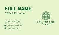 Green Organic Ornament  Business Card Design