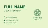 Green Organic Ornament  Business Card