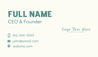 Handwriting Business Card example 3