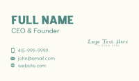 Script Handwriting Wordmark Business Card