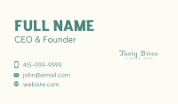 Script Handwriting Wordmark Business Card Design