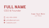 Luxury Fashion Wordmark Business Card