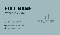 Letter J Business Card example 2