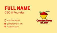 Strawberry Dessert Bowl Business Card Design