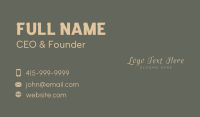 Elegant Script Wordmark Business Card