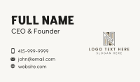 Interior Design Architect Letter N Business Card