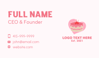 Cherry Pastry Cake Business Card Design