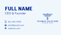 Wings Pen Outline Business Card Design