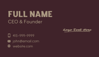 Casual Script Business Business Card Design