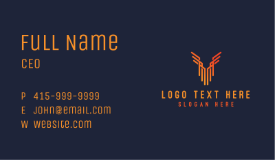 Minimalist Wing Building Business Card
