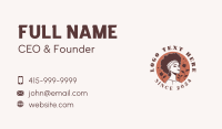 Female Afro Model Business Card