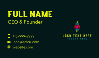 Neon Chinese Lantern Business Card