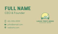Sunset Lawn Mower Business Card Design