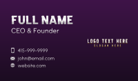 Metallic Gaming Streamer Business Card