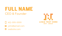 Pixel Letter H Business Card Design