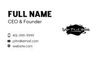 Black Ink Wordmark Business Card