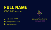 Neon Cocktail Strobe Business Card Image Preview