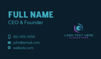 Tech Multimedia Digital Letter G Business Card Design