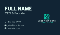 Professional Generic Letter K Business Card