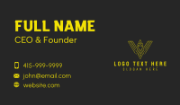 Online Gaming Letter W Business Card
