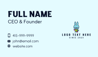 Colorful Bunny Mascot Business Card