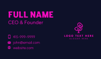 Neon Flamingo Character Business Card