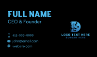 Pixel Software Letter D Business Card Design