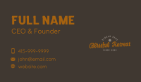 Retro Classic Vintage Wordmark Business Card