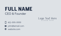 Artisan Craft Wordmark Business Card