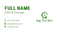 Herbal Vine Letter Business Card