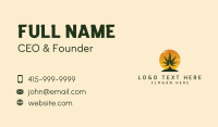 Weed Leaf Sunset Business Card Design