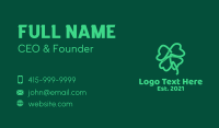 Irish Shamrock Leaf  Business Card