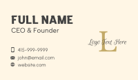 Fashion Stylist Lettermark Business Card