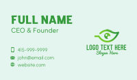 Green Leaf Eye  Business Card Design